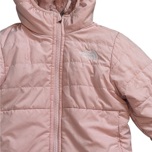 The North Face Toddler Girl Reversible Shasta Full-Zip Hooded Jacket in Pink 2T - Picture 2 of 12